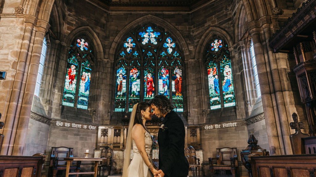 An Alternative Church Wedding with Unique Outfits