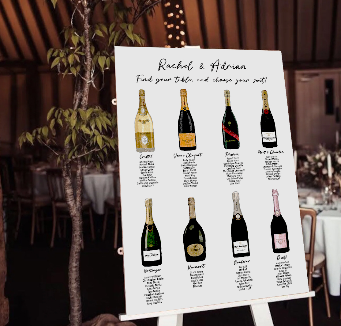 Champagne seating plan