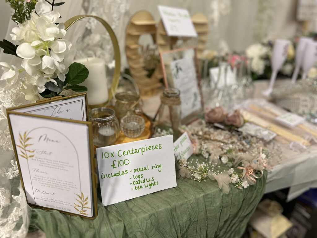 pre-loved-wedding-boot-fayre-fair-show-bouquet-and-bells