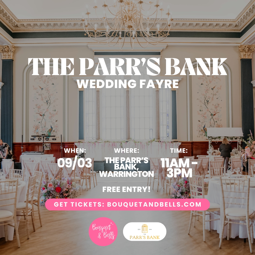 the-parrs-bank-warrington-wedding-fayre-bouquet-and-bells